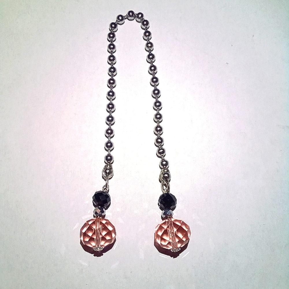 Pink Faceted Crystal Ball Chain Begleri Worry Beads Fidget Toy